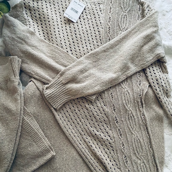 Free people Harper knit set NWT medium sold out everywhere soft versatile beige - Picture 7 of 12